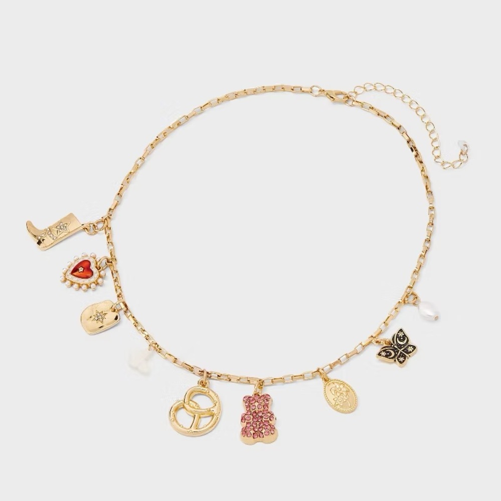 Mixed Eclectic Charm Necklace Wild Fable Target Gold